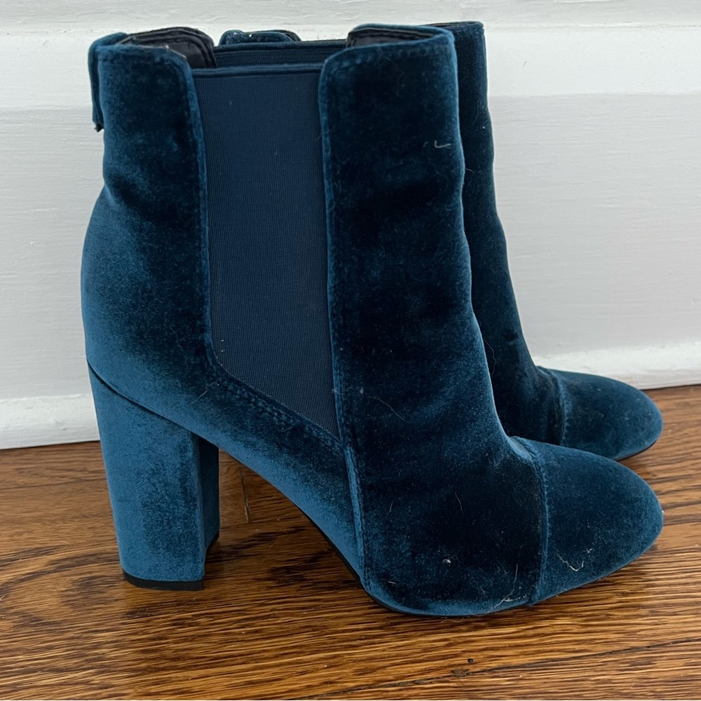 Sam Edelman blue suede booties